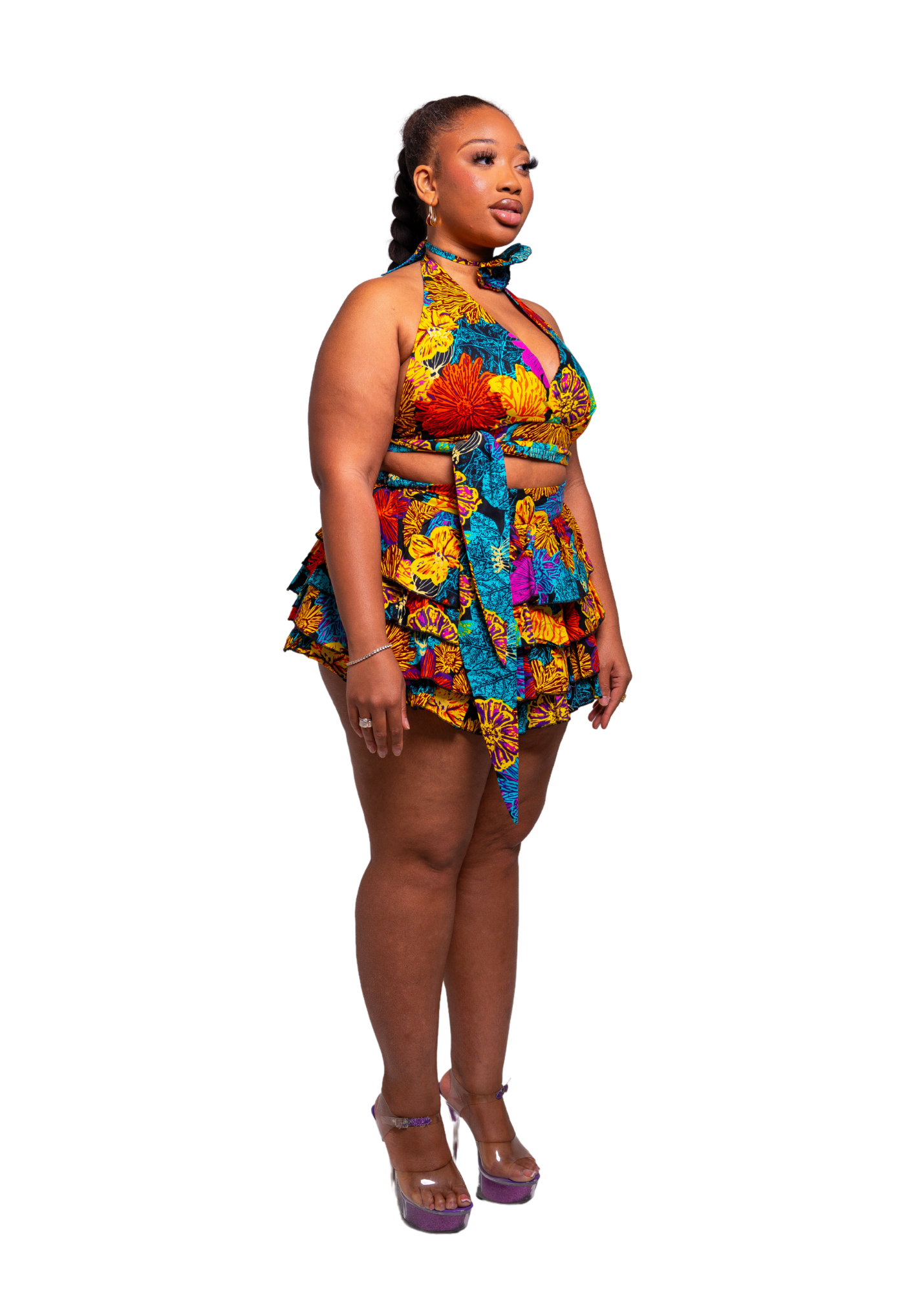 HERA HALTER TOP - RAINBOW